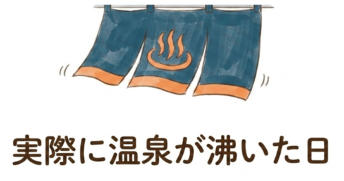 実際に温泉が湧いた日