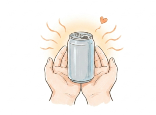 いつかこの缶も誰かを温めるかもしれない