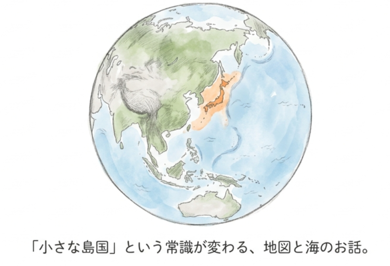 日本は「小さな島国」という常識が変わる、地図と海の話