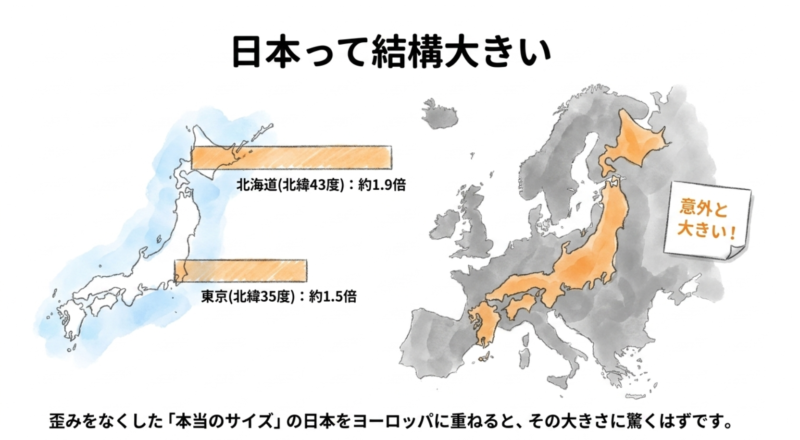 日本って結構大きい