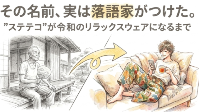 その名前、実は落語家がつけた。"ステテコ"が令和のリラックスウェアになるまで