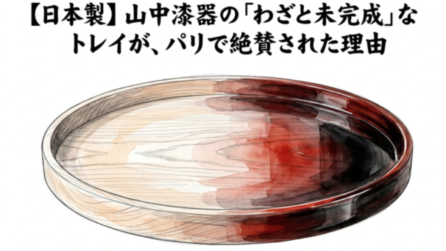 【日本製】山中漆器の「わざと未完成」なトレイが、パリで絶賛された理由
