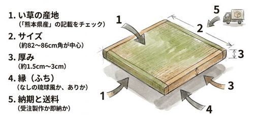 置き畳を選ぶときのチェックポイント